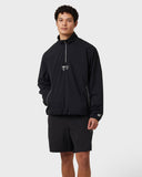 The Shield Track Top 1/4 Zip - Black